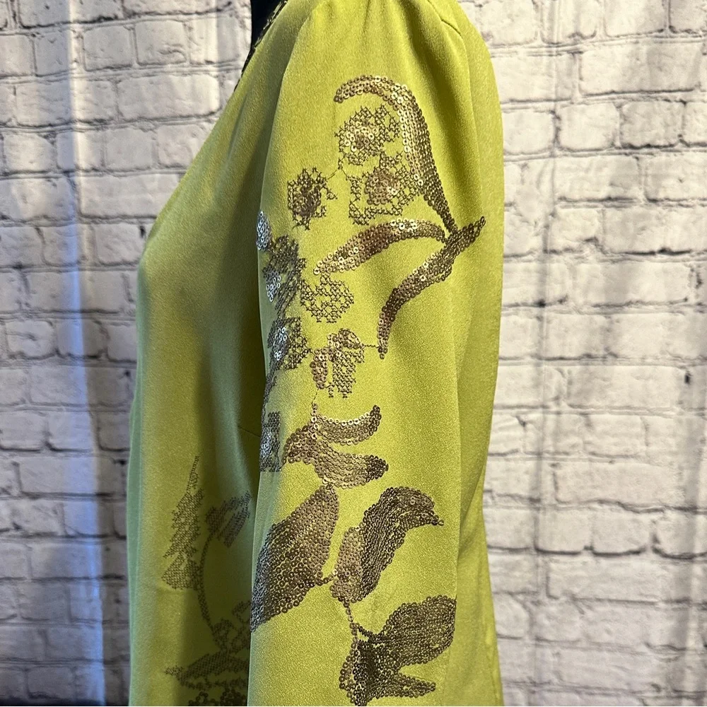 Sharon Young Sheer Sequined Tunic Size S - Picture 4 of 4